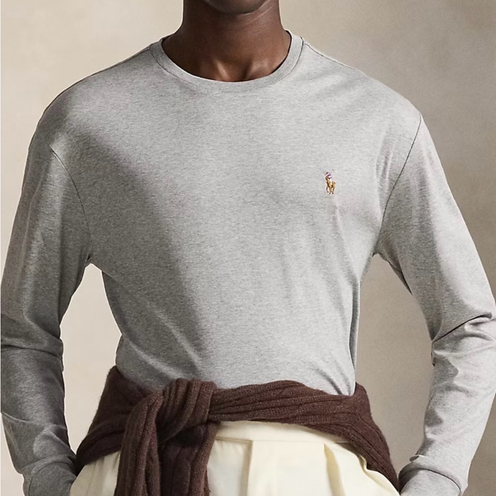 Polo Ralph Lauren Gray Long Sleeve Tee